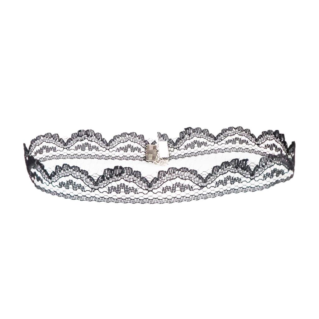 Spicy Girl Black Lace Choker Necklace - Temperament Clavicle Chain Women's Accessory