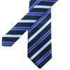 MICHIKO LONDON Brand Made in Silk Jacquard Woven Stripe Necktie, Japan, (D Pattern Navy)