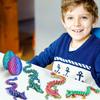 Set Of 6 3D Printed Easter Dragon , Easter Basket Filling, Mystery Eggs, Crystal Dragon Toy, Surprise 3D Printed Animal Toys