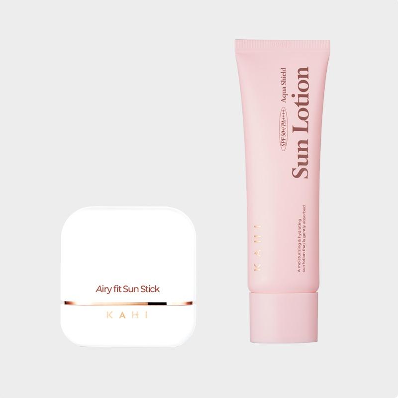 

KAHI Airy Fit Sun Stick & Aqua Shield Sun Lotion Set