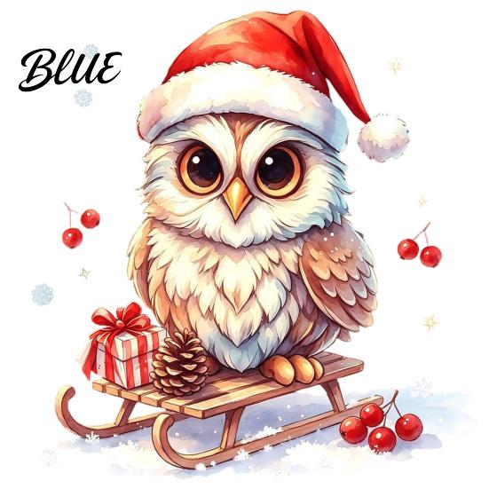 Christmas Window Clings Owl Static Cling Decal Waterproof PVC Decorative Sticker Easy Winter Holiday Scene Stickers Apply Sticker for Home Store And