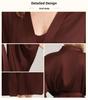 Elegant Women's Satin Chiffon Long Sleeve Nightgown Homewear