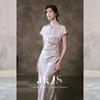 JK&JS New Chinese Style Purple Cheongsam Dress