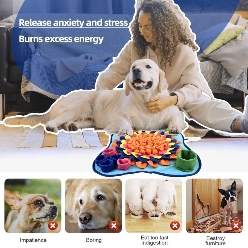 Interaktivní čichací podložka pro mazlíčky Materiál: Fleece Podporuje přirozené hledání potravy