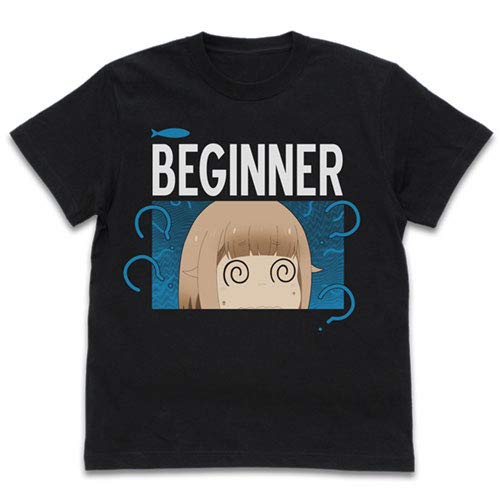

COSPA After School Fishing Diary: Hinagisa s Fishing Beginner T-Shirt, Black, Size M