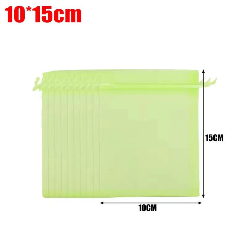 100/10PCS Fruit Insect-proof Gauze Bags Fruit Netting Cover Drawstring Mesh Bags Protect Fruit Vegetable From Birds and Insect