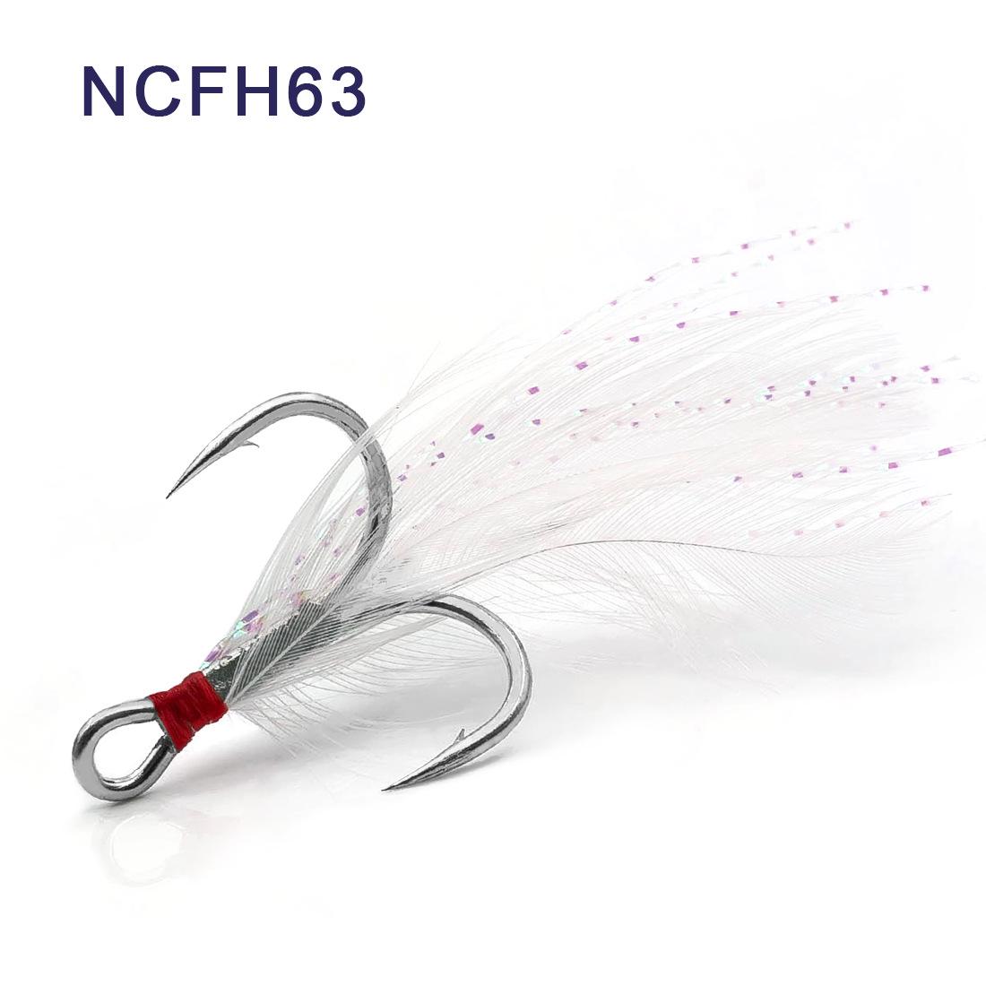 

Усиленный тройной крючок из высокоуглеродистой стали с бородкой, с пером и канавкой для крови для ловли на приманку. Size 10, Weight 1.36g (15 pcs)