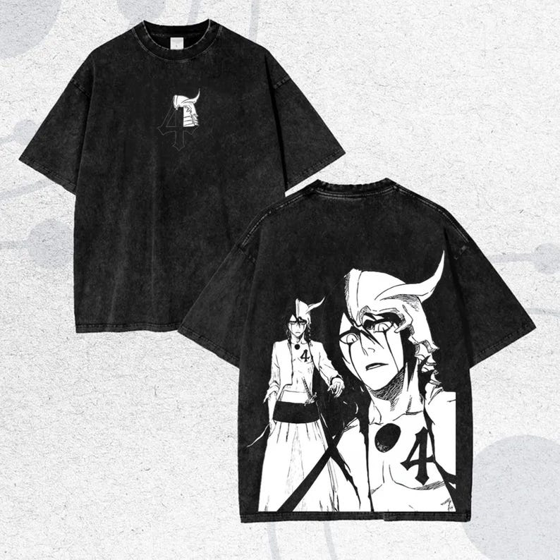 Bleach Anime Lover Washed Tshirt Year Round Clothing Personality Clothes Plus Size Unisex NewModel Couples Soft High Quality
