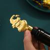 Decorative Wine Cork for Christmas Party Stopper with Silicone Ring, Stainless Steel Bottle Sealer, Snowflake/Car/Train/Elf Topper, Reusable Leakproof