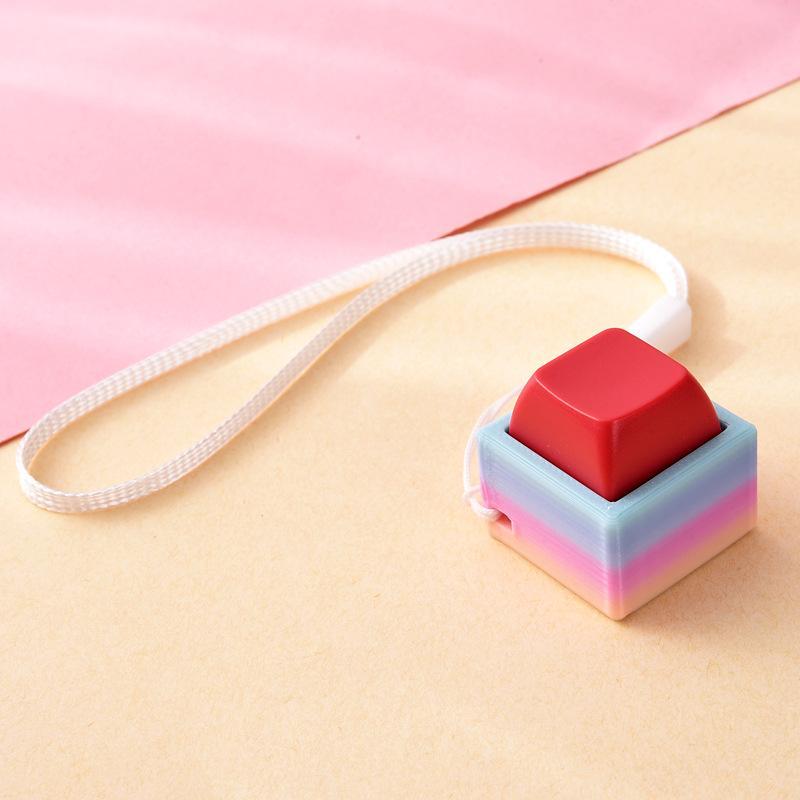 Portable Pocket Stress Relieving Toy with Button Lanyard Anxiety Alleviation for Daily Commute Travel Gifts