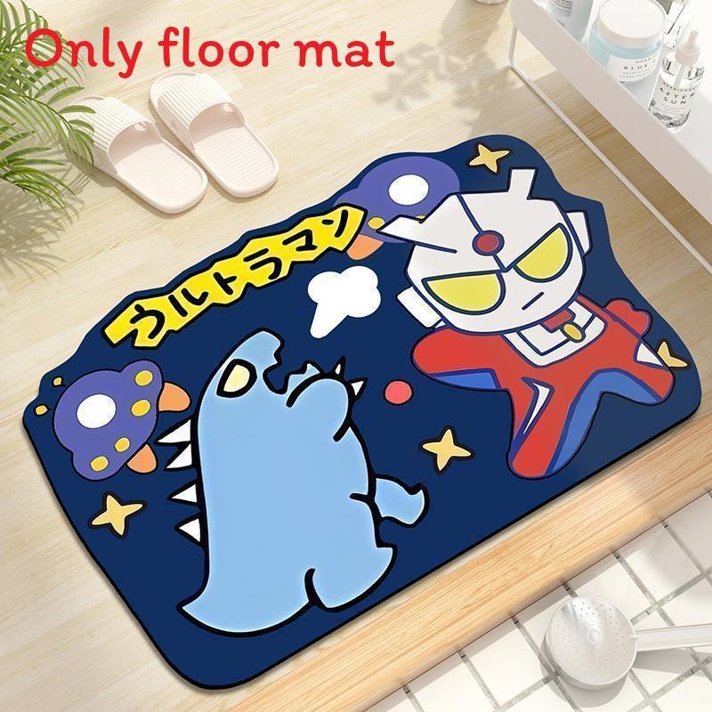 

Ultraman Monster Cute Rocket Pattern Diatom Mud Cushion Kitchen Carpet Toilet Monster,40x60cm