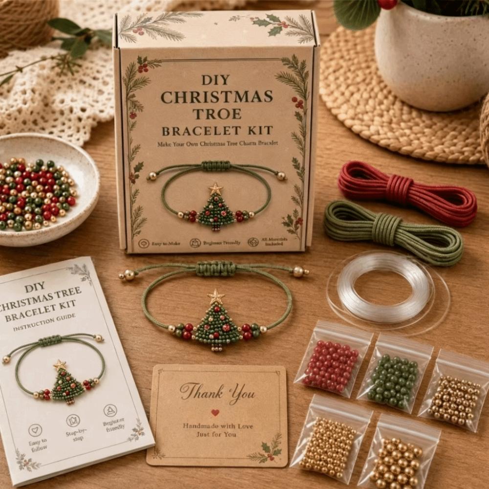 Handmade Hand Jewelry Craft Set Bead Christmas Bracelet Kit Creative DIY Bracelet Making Kit Girl