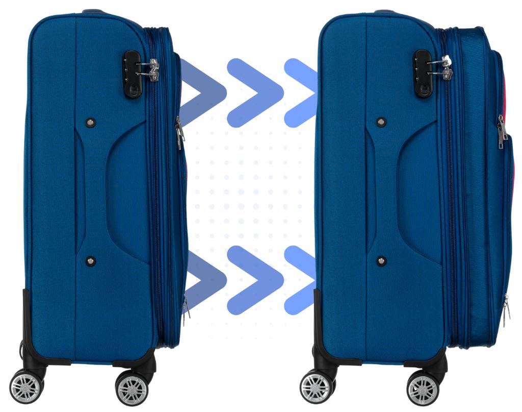 PTN 5209-L-9333 Blue-Burgundy Suitcase