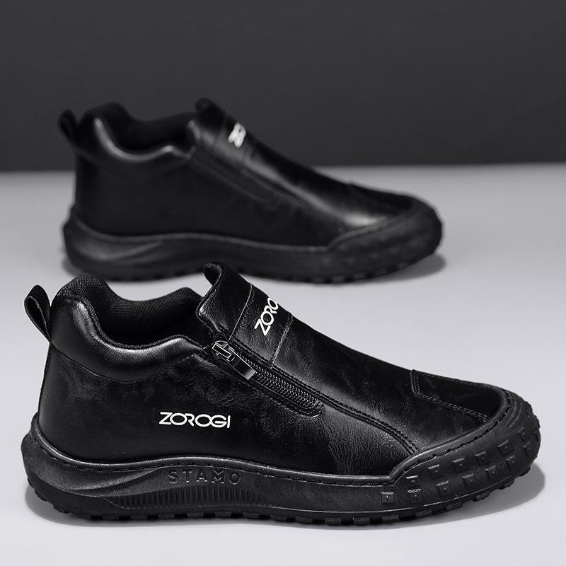 Spring mid-help zipper outdoor casual shoes personalized shoes