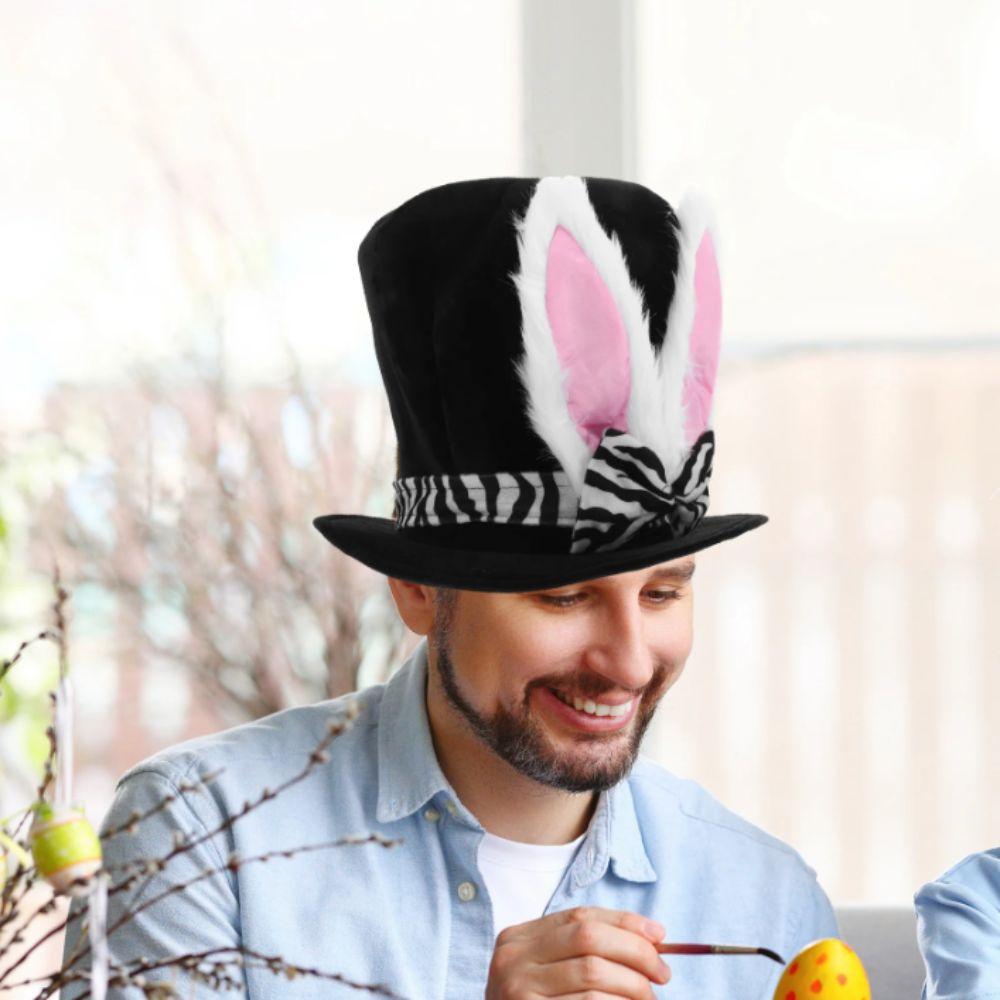 Festive Style Bunny Ear Hat Large Ears Costume Headgear Fun Gift Top Hat Easter Party
