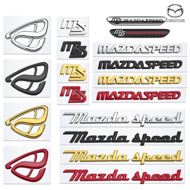 Auto 3D Metall Emblem Kofferraum Buchstaben Logo Rotor Abzeichen Aufkleber für MAZDASPEED MS Mazda 2 3 5 6 CX-5 CX-7 CX-6 323 M3 M5 Zubehör