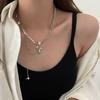 Indifferent Style Niche Spliced Starry Water Droplet Necklace
