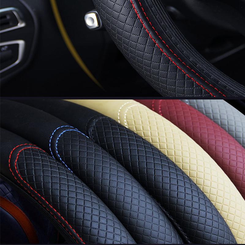 Car Steering Wheel Cover Breathable Anti Slip for Honda Civic Jazz Pilot Crv Hrv City Jdm 2017 2018 Genuine