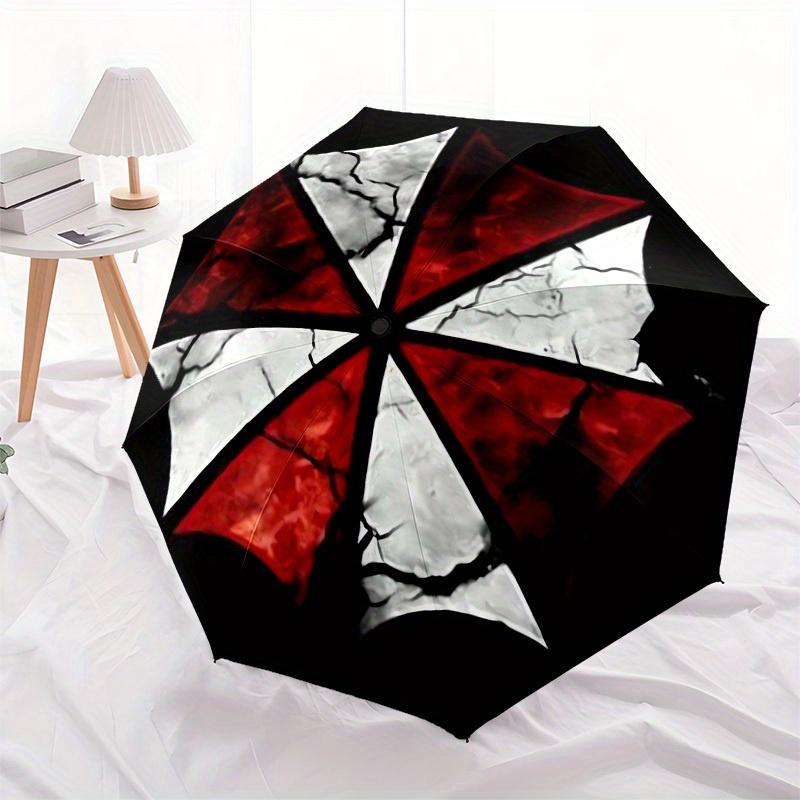 1pc Resident Evil Umbrella Corporation Symbol Umbrella with Plastic Handle,Suitable for All Seasons Home Travel Outdoor UmbrellaM999