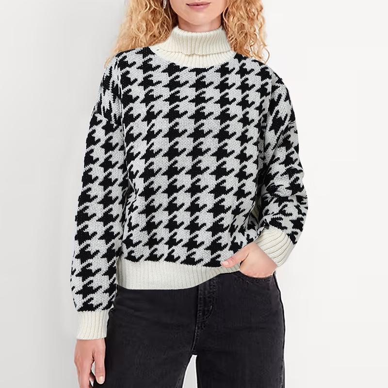 

ZANZEA Женские повседневные пуловеры и джемперы с длинным рукавом и принтом 3XL чёрный