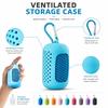 Cooling Towel With Silicone Carry Case 80x30cm Quick Dry Sports Towel With Carabiner For Gym Running Hiking Travel