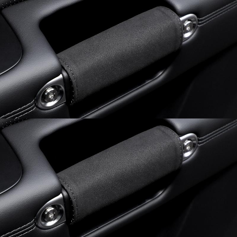 Car Door Handle Protective Cover Car Door Handle Cover Fur Decorative Car Armrest Cover Exterior Parts Body Kits