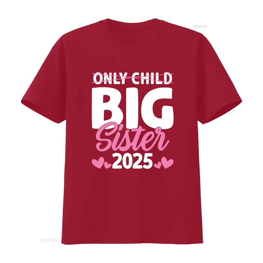 Kids Only Child Big Sister 2025 Promoted To T Shirt vintage Washed designer clothes streetwear Versatile fashion Slightly