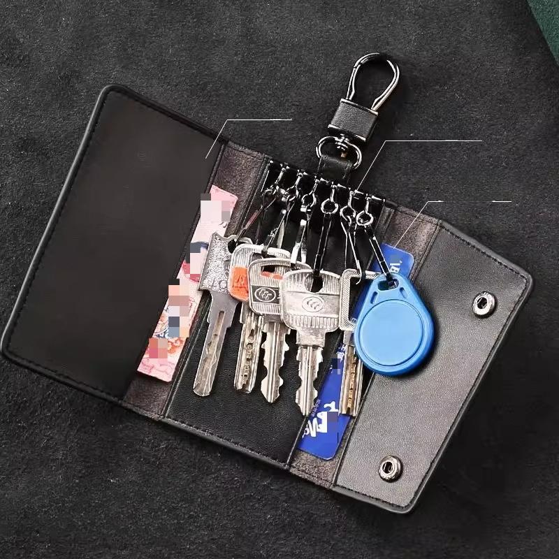 Νέο Δερμάτινο Μπρελόκ Άνδρες Γυναίκες Οργανωτής Θήκη Κλειδιών Πορτοφολάκι Μεγάλης Χωρητικότητας Θήκη Κλειδιού Αυτοκινήτου Θήκη Κλειδιών Οικονόμου Μικρή Θήκη Καρτών