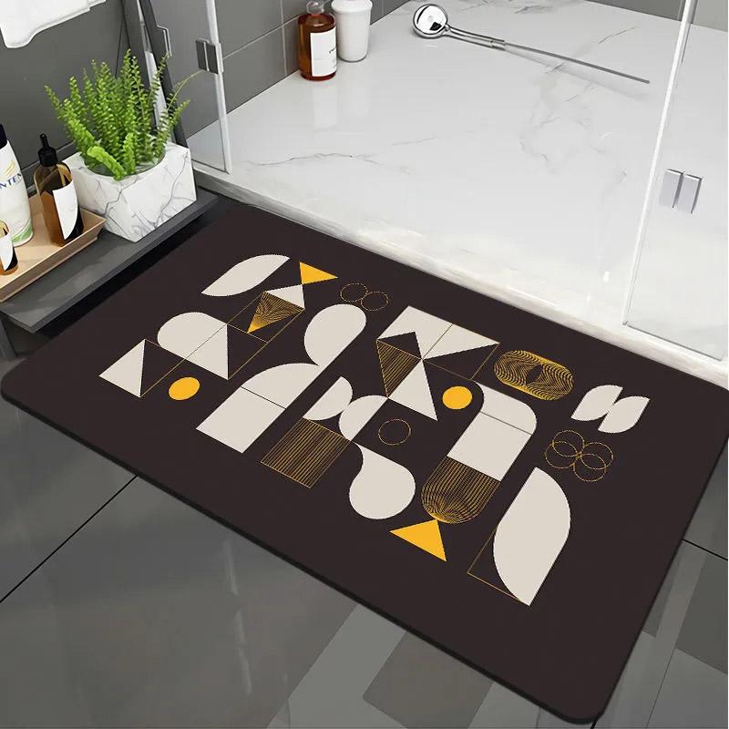 Diatom Mud Absorbent Quick-drying Bathroom Mat Indoor Welcome Mat Kitchen Area Rug Anti-slip Floor Mat Soft Pad Wear-resistant Dust-proof Pad