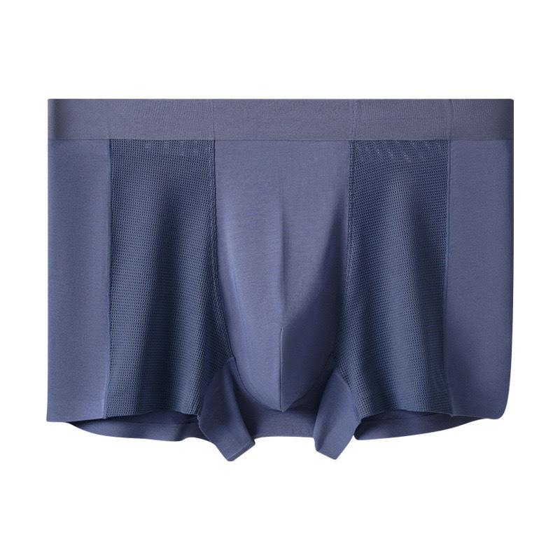 2026 Men's Antibacterial Ice Silk Seamless Boxer Briefs - Summer Thin Style