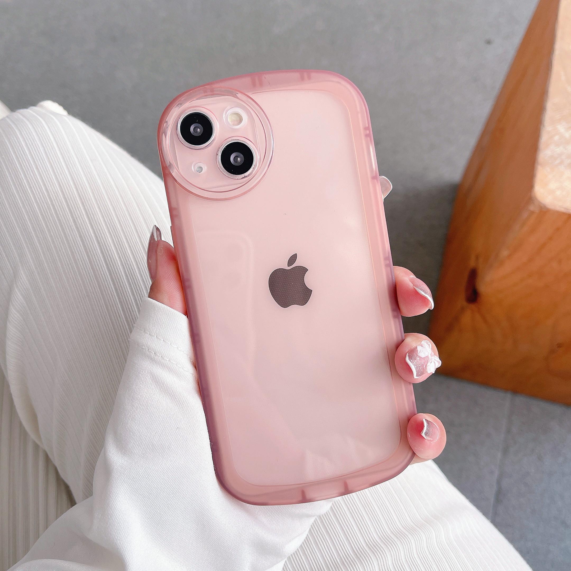 

Круглый защитный матовый прозрачный чехол для объектива камеры для iPhone 13 12 11 Pro Max X XS Max, мягкий чехол из ТПУ iPhone 13 розовый