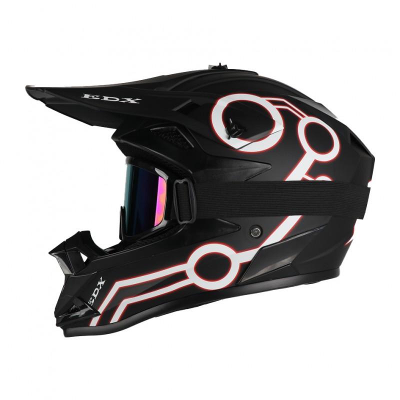 Full Face Off-Road Motorcycle Helmet ABS Material DOT Certified Adult Trail Dirt Bike Riding