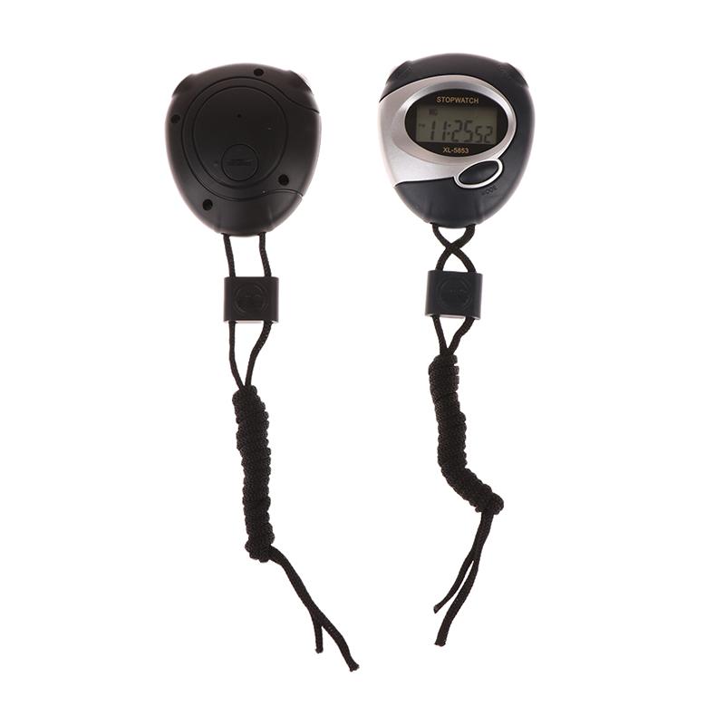 Ręczny Stoper Sportowy Licznik Wodoodporny Cyfrowy Wyświetlacz LCD Chronometr Timer Fitness Do Pływania Biegania Treningu Sportowego