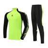 Long Sleeve Soccer Jersey Set With Half-Zip Jacket Unisex Sportswear Training Match Wear Youth Adult