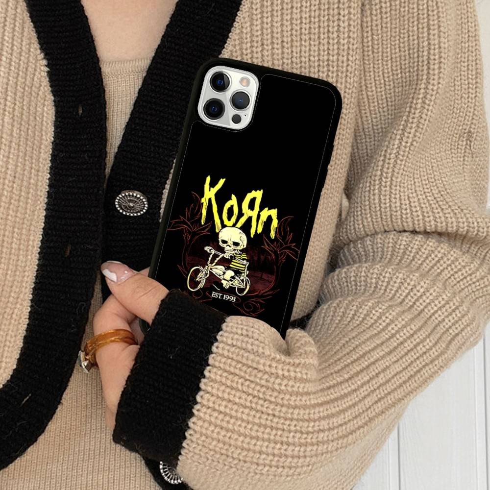 

K-Korn Rock Band PC+TPU Phone Case For IPhone 11 12 13 14 15 16 17 Plus Pro Max Cover iPhone 12pro max