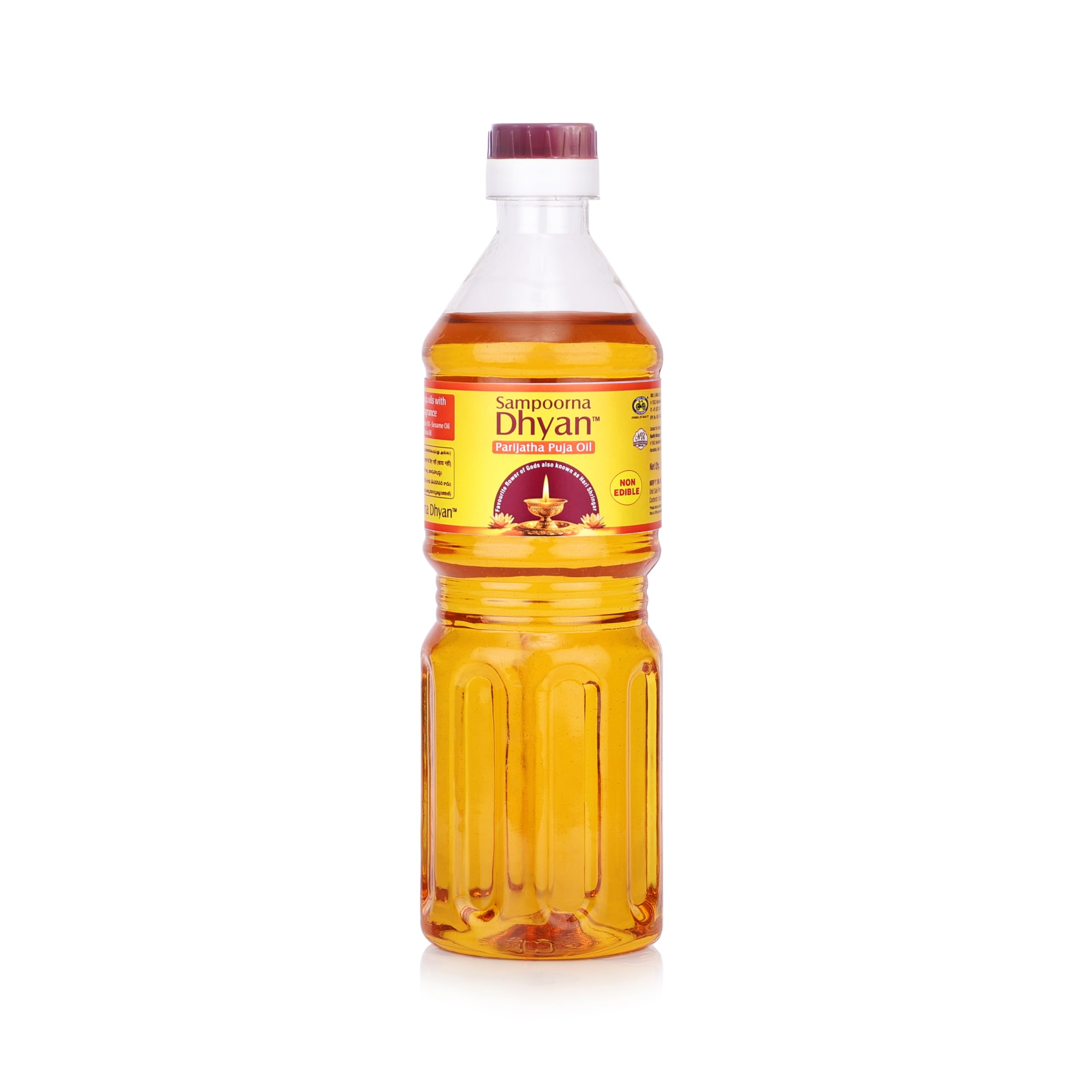 Cycle Pure Sampoorna Dhyan Olejek do Pują Parijatha | Olejek do Pują, Festiwali, Hawan | Mieszanka 5 Olejków do Pują z Zapachem Parijatha | Codzienne Artykuły do Pują | yellow