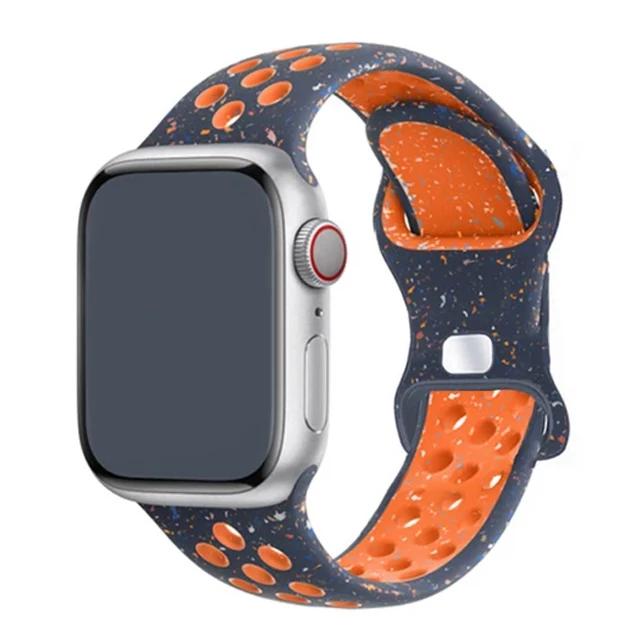 Eredeti Sport Gumi Szíj Apple Watch Szíjhoz Ultra 2 49mm 45mm 44mm 42mm 38mm Szilikon Karkötő iWatch 9 8 7 6 5 SE 41mm