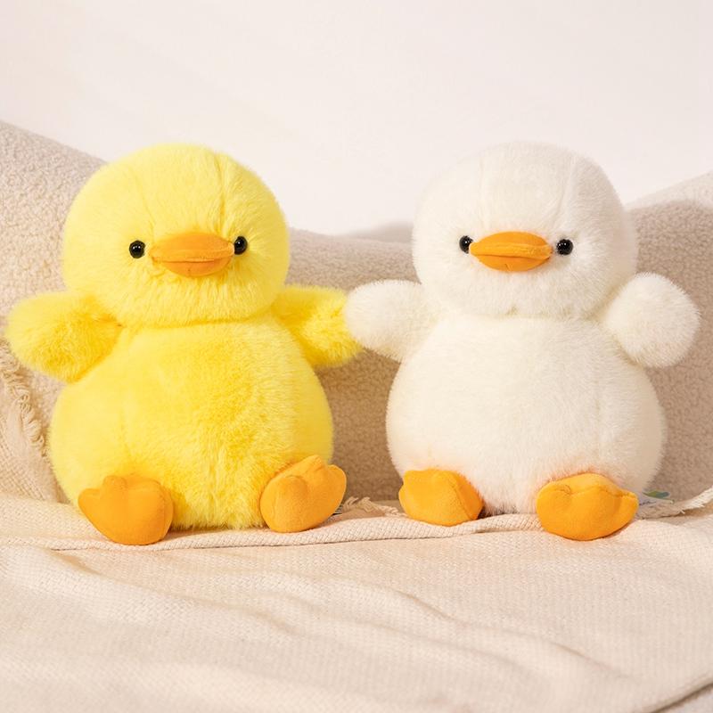 Simulation Cute Duck Doll Yellow White Duck PlushToy Stuffed Animal Baby Appease Toy Cartoon Gift Bedroom Decoration