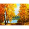 5D DIY Diamantová malba Krajina Diamantová mozaika Podzimní strom Šití drahokamu Plný kulatý diamantový křížový steh Domácí dárek