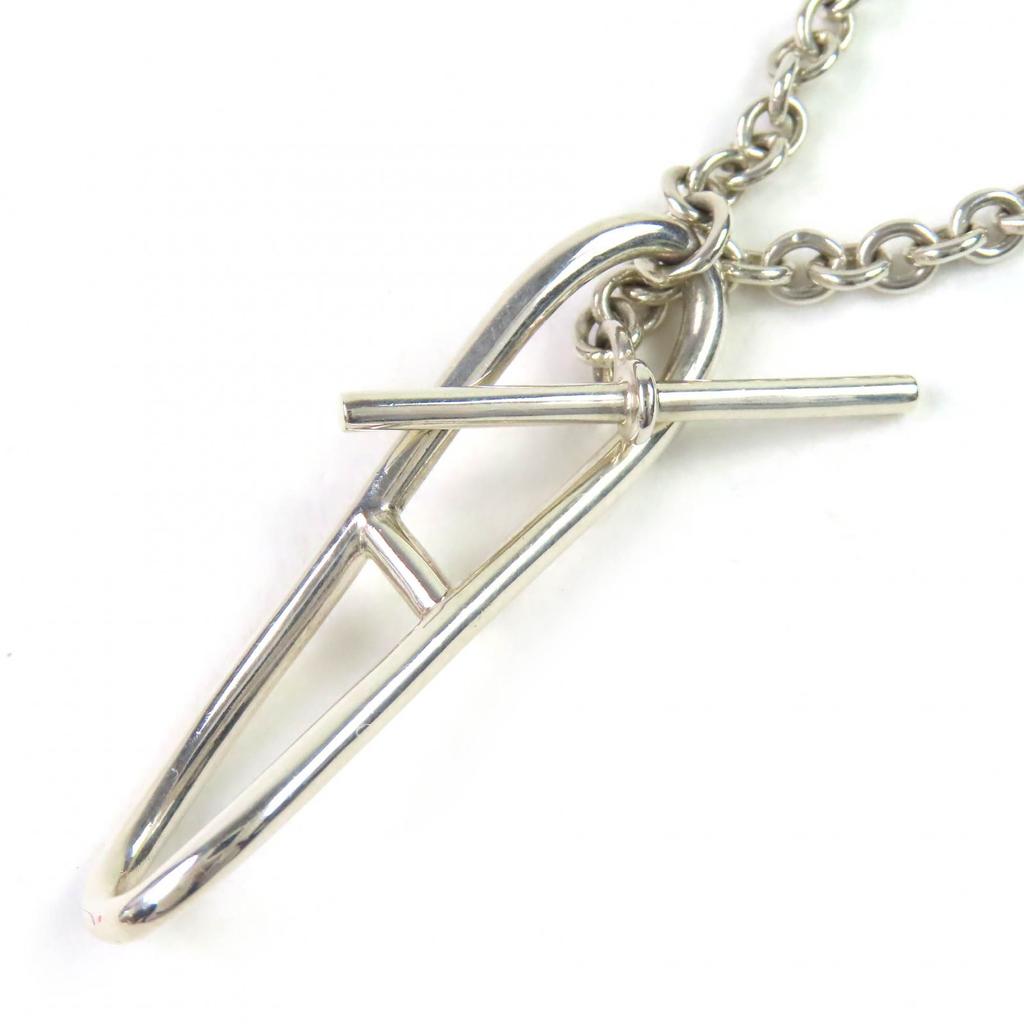 Tolle HERMES Chaine d'Ancre Twist Lange Halskette Accessoires Silber AG925 Damen Gebraucht