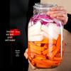 Borcan mare din sticlă îngroșată pentru murături - Ideal pentru Kimchi, Usturoi Murat, Varză și Legume