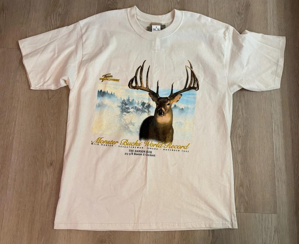 VTG 90’s Team Realtree Monster Bucks World Record 100% Cotton T-shirt Mens Tees Top NOS New Dead stock XL