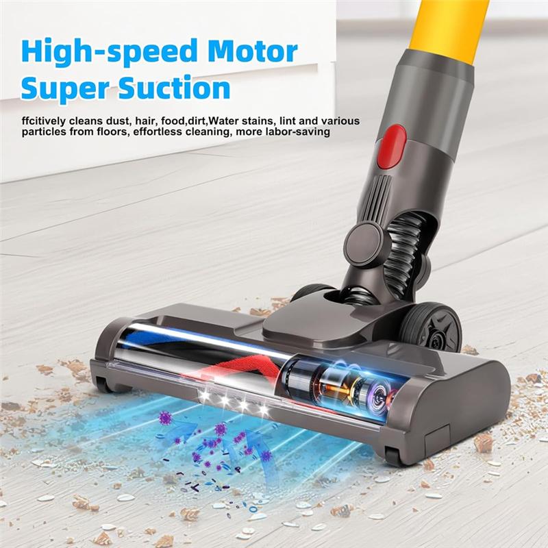 

Promotion!Vacuum Brush For Dyson V15 V11 V10 V8 V7 Vacuum Cleaner Brushes With 4 LED Lights Electric Turbo Brush Carpet And Hard