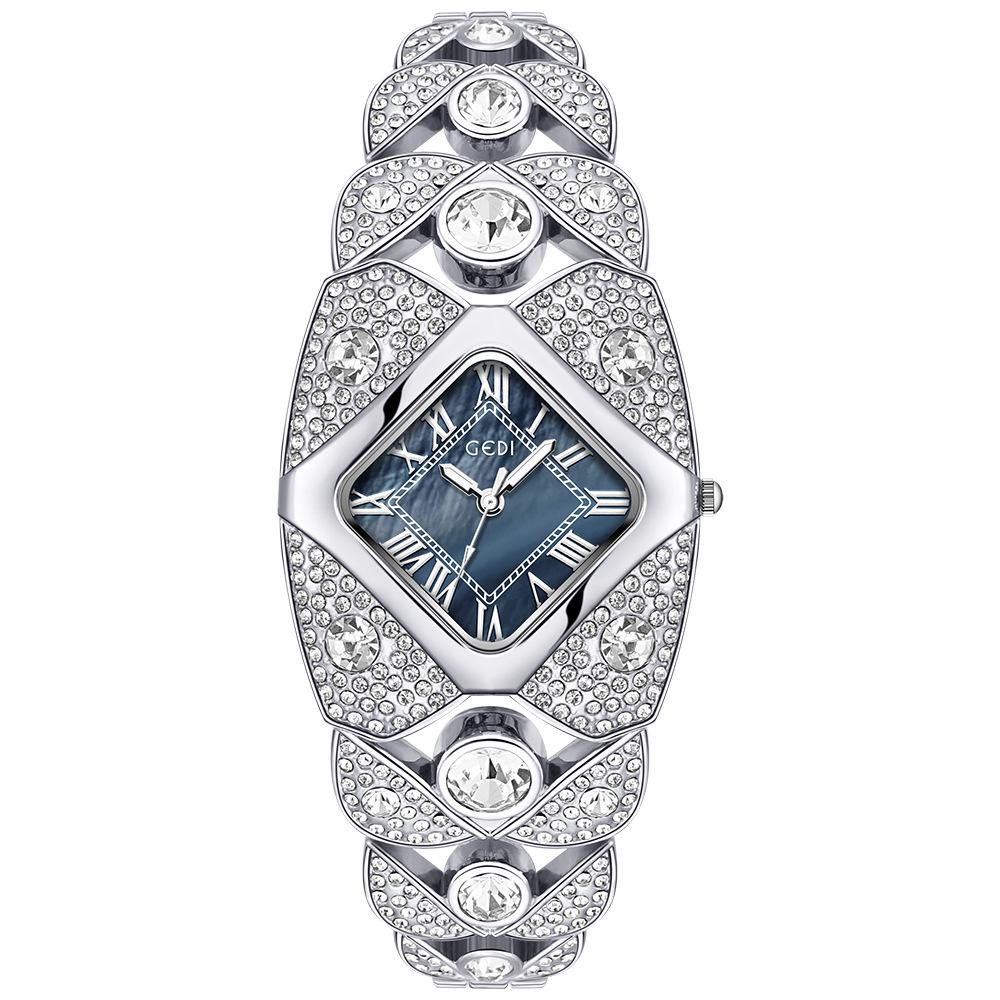 Light Luxury Full Diamond High-End Bracelet Women'S Watch Niche High-End Retro Bracelet Quartz Watch