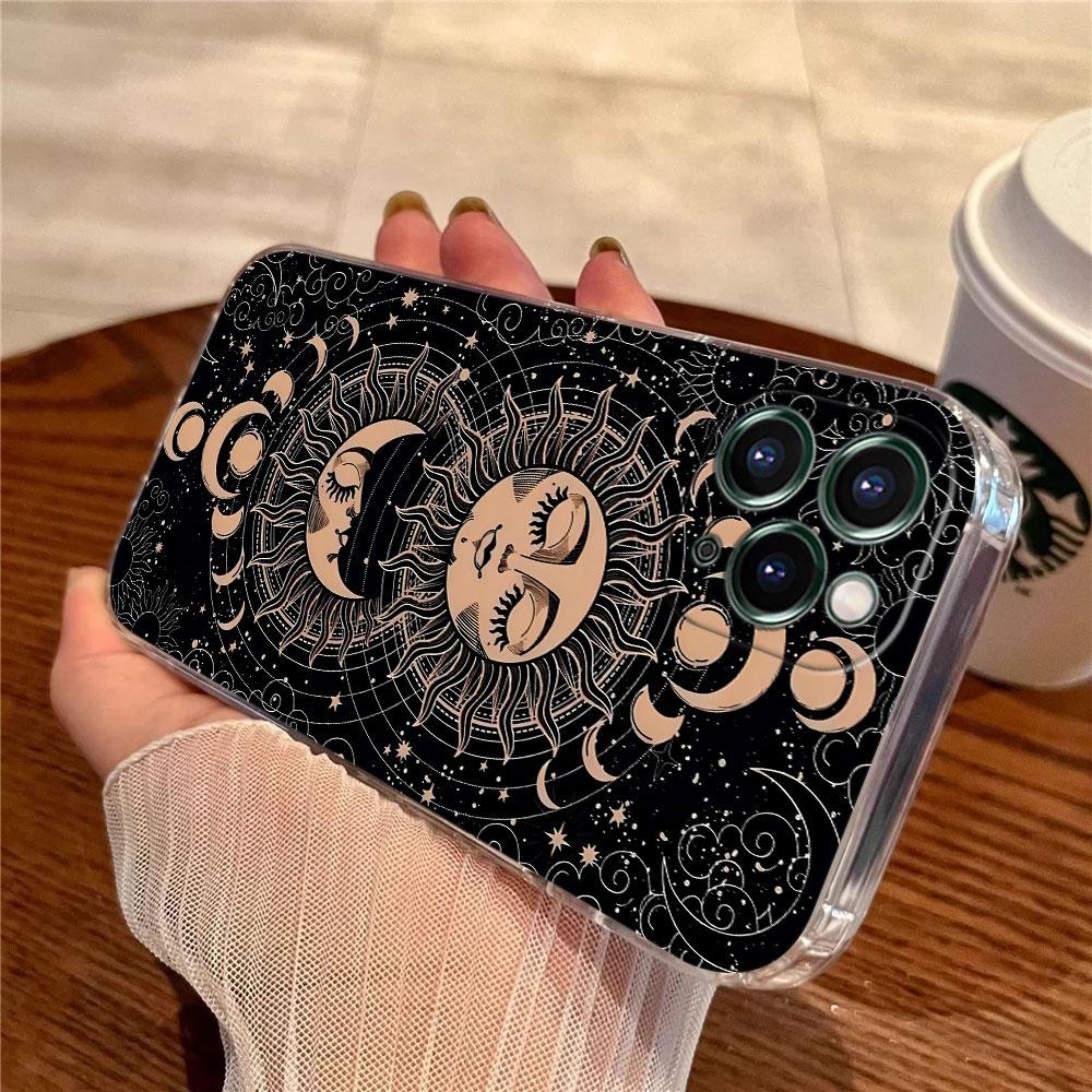 Sun Moon Tarot Card Astrology Magic Case For Apple iPhone 17 16 15 14 13 12 11 Pro Max 16 Plus 16E 17Air 17Pro Phone Cover Funda