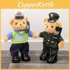 Bear Police Teddy German Shepherd Cute Animal Plush Toy With Rope For Collectors