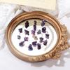 European Cool Tone Amethyst Necklace, Creative Stackable Natural Stone Clavicle Chain