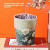LIEI Oil Painting Style Car Trash Can & Tissue Box