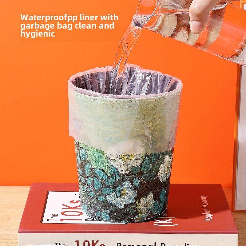 LIEI Oil Painting Style Car Trash Can & Tissue Box