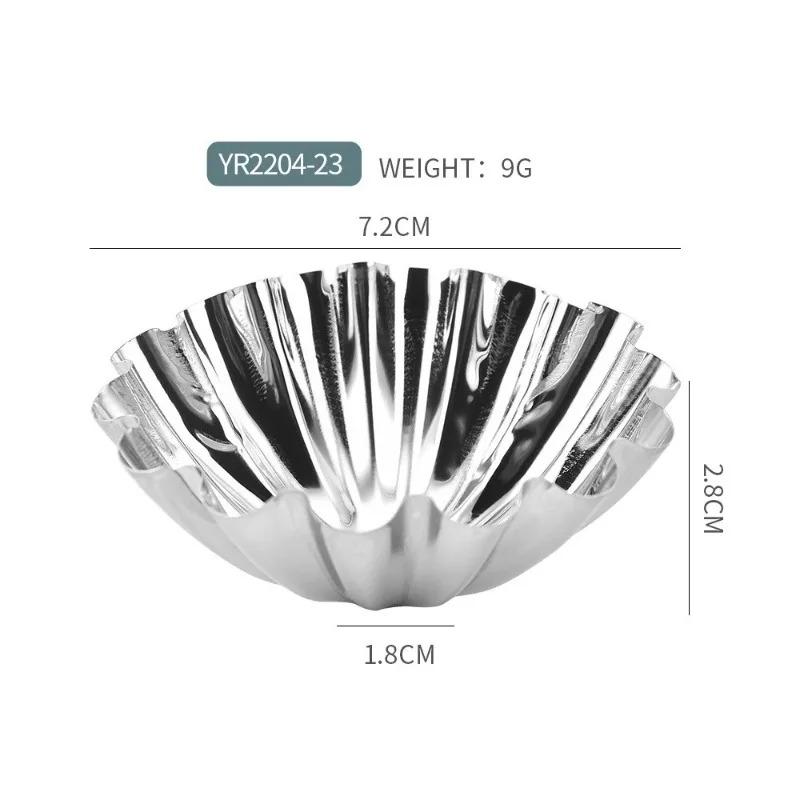 Mini Aluminum Alloy Tart Molds Cupcake Cookie Pudding Pie Mould Non-stick Party Baking Tools Muffin Cups Pastry Accessories